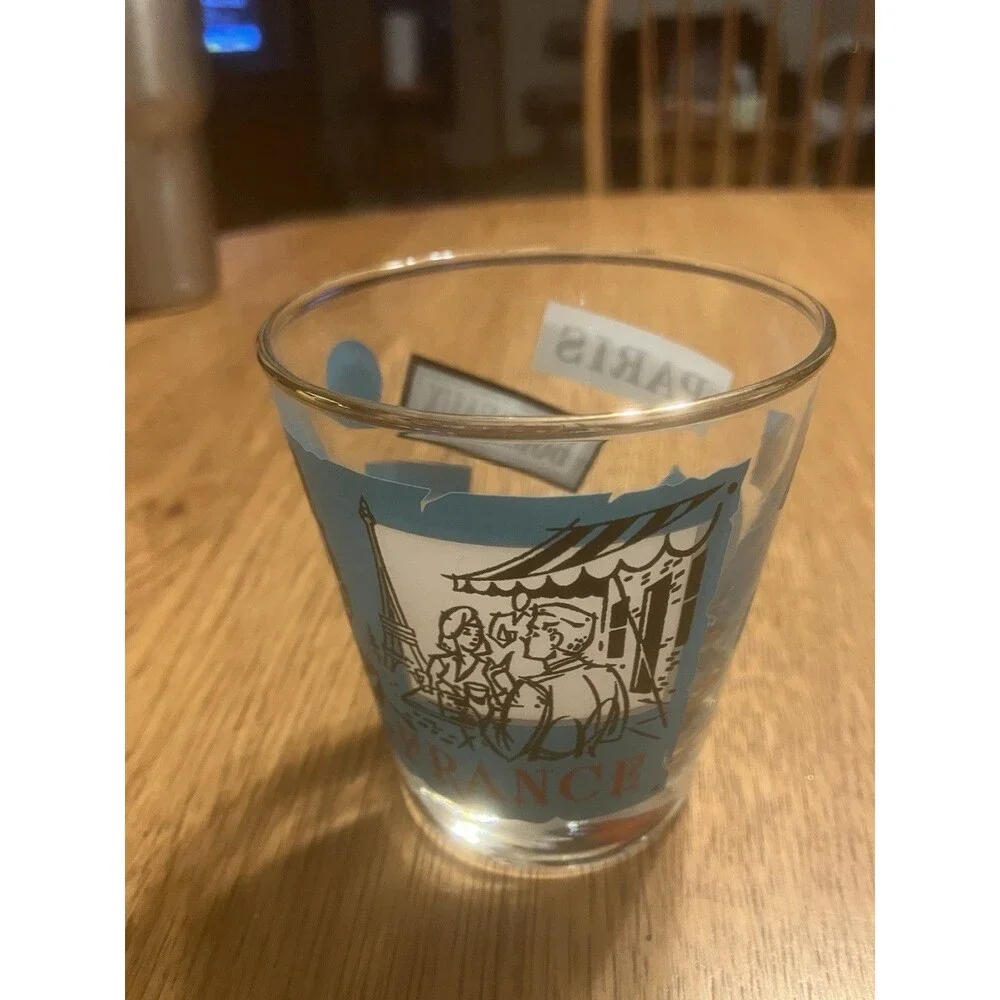 Vintage-Five Around the World  Coca Cola Drinking Glass * RARE*